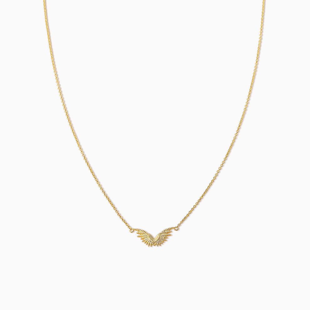 Gold Protection Angel Wings Chain + Pendant Necklace | Uncommon James