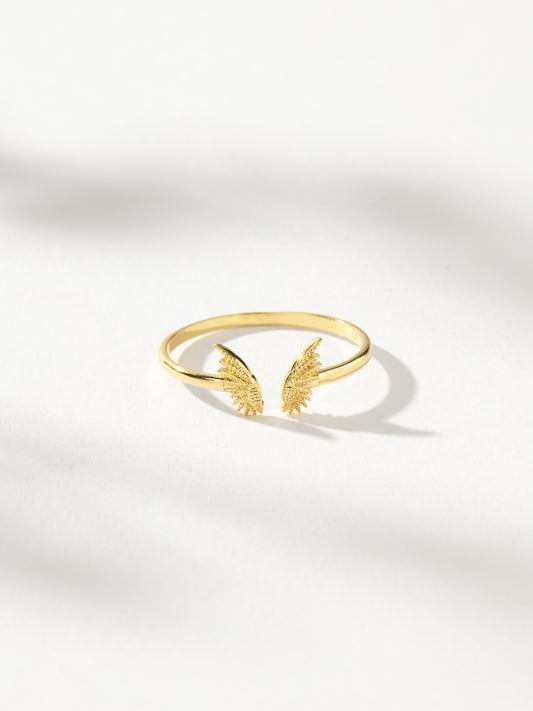 Angel Wings Ring | Gold | Product Image | Uncommon James