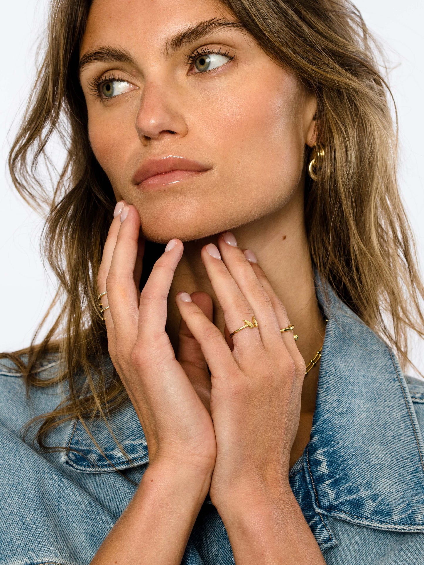 Angel Wings Ring | Gold | Model Image | Uncommon James
