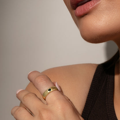 Whole Heart Ring | Gold | Model Image | Uncommon James