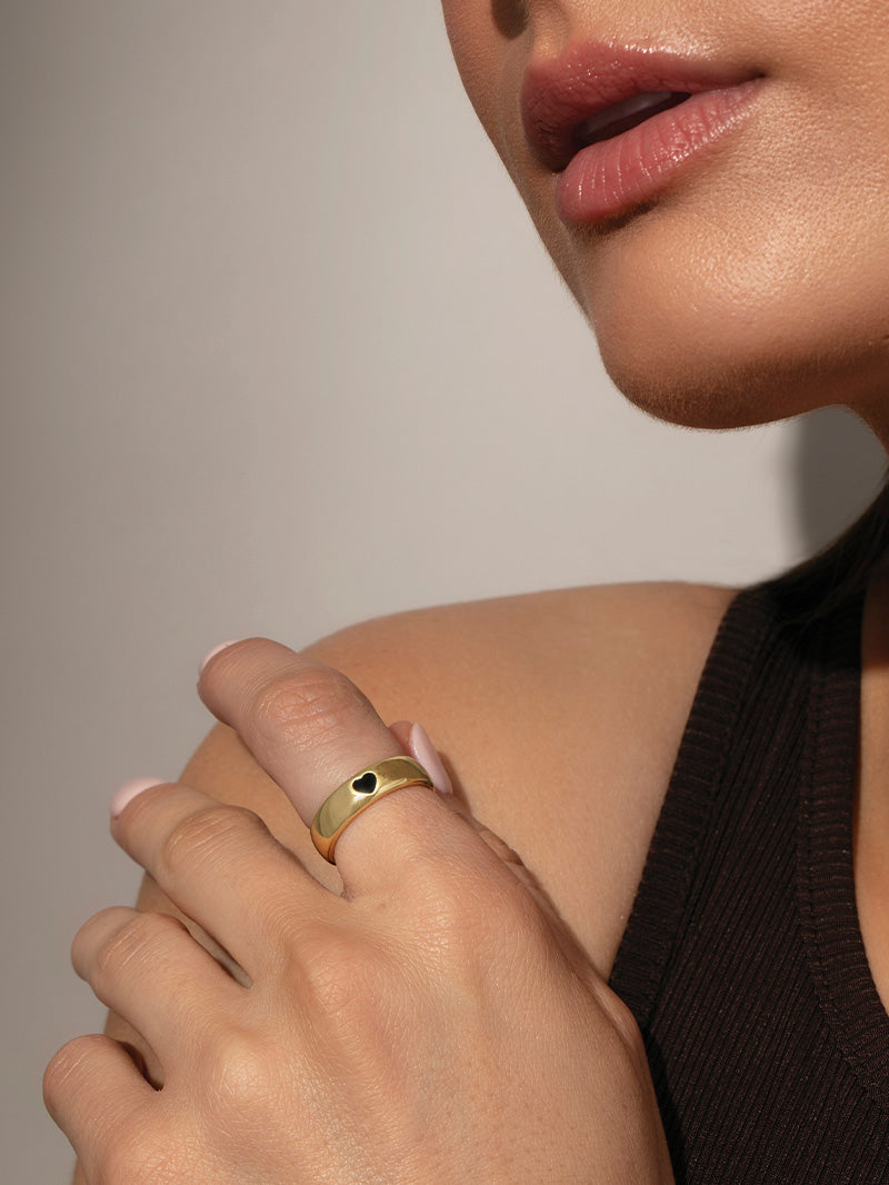 Whole Heart Ring | Gold | Model Image | Uncommon James