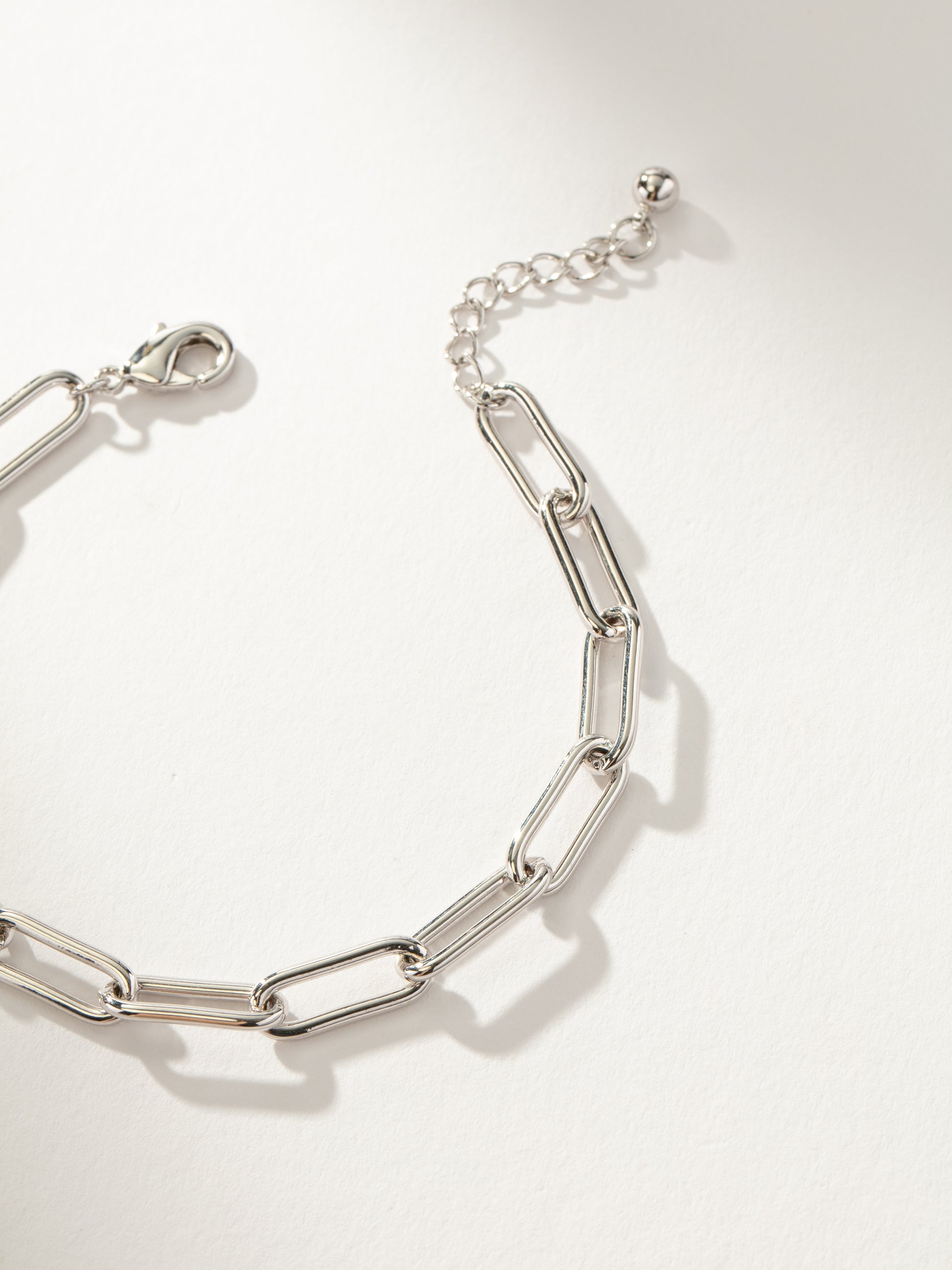 Staple Paperclip Chain Bracelet | Silver | Product Detail Image | Uncommon James