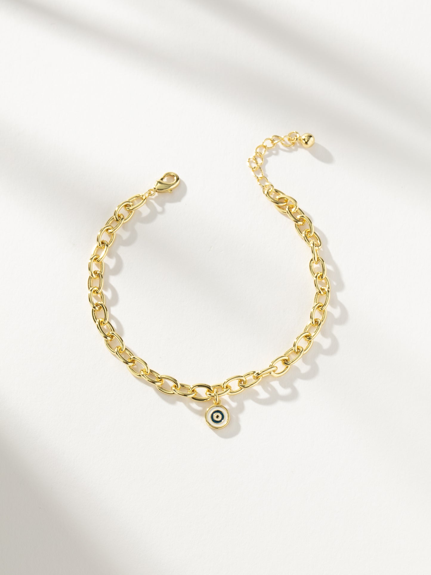 Simple Evil Eye Bracelet | Gold | Product Image | Uncommon James