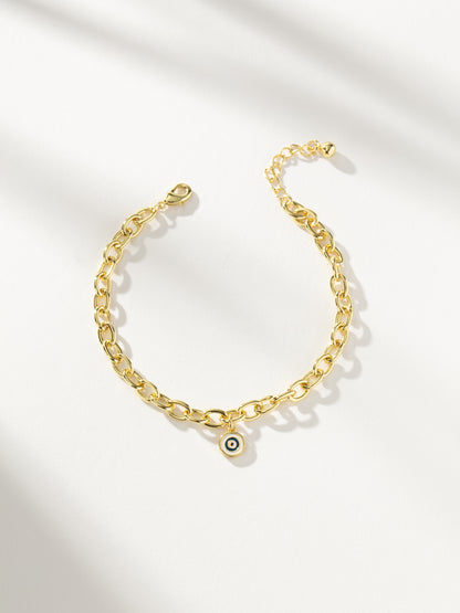 Simple Evil Eye Bracelet | Gold | Product Image | Uncommon James