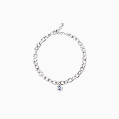 Simple Evil Eye Bracelet | Silver | Product Image | Uncommon James