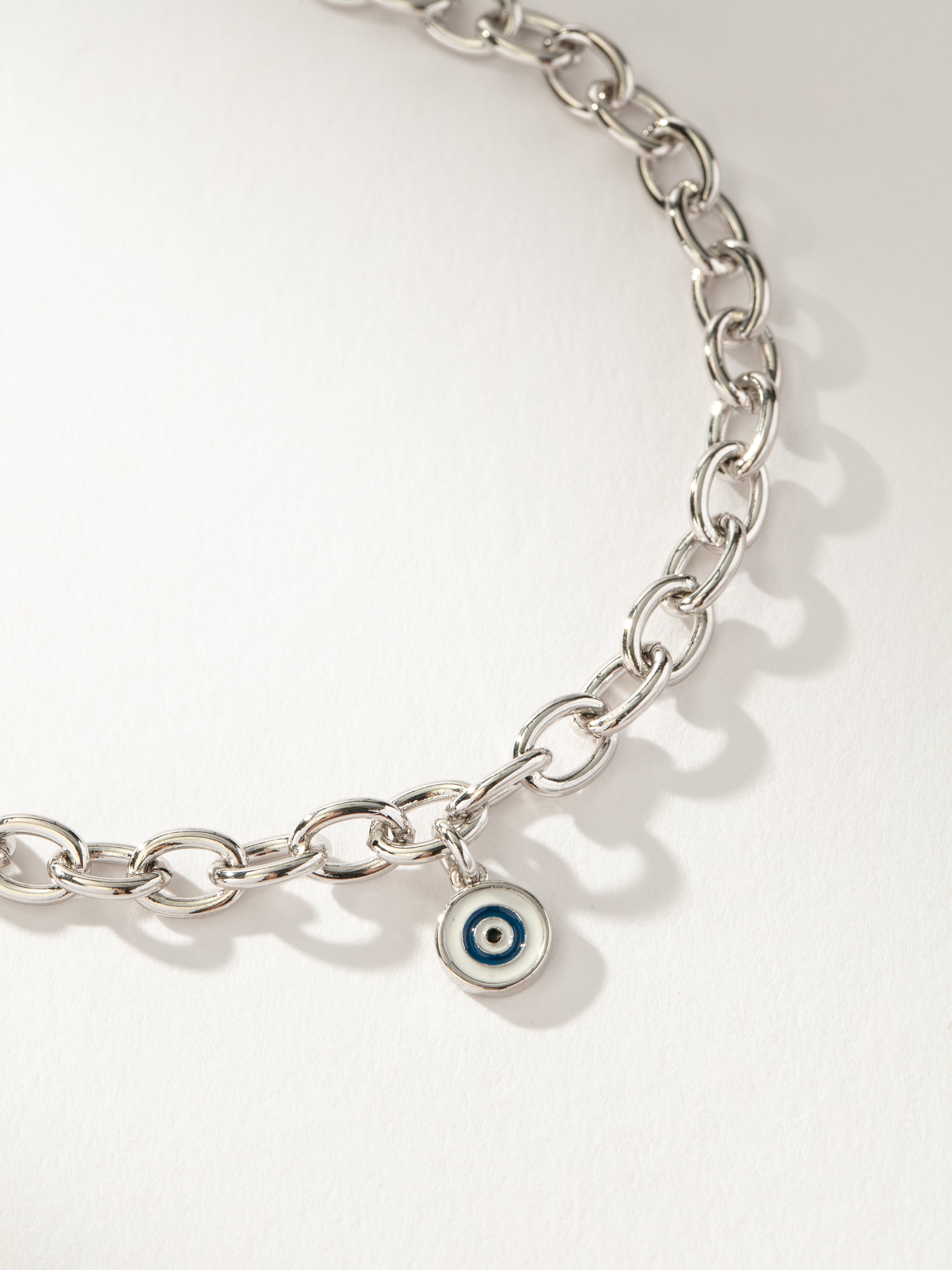 Simple Evil Eye Pendant Bracelet in Gold Uncommon James