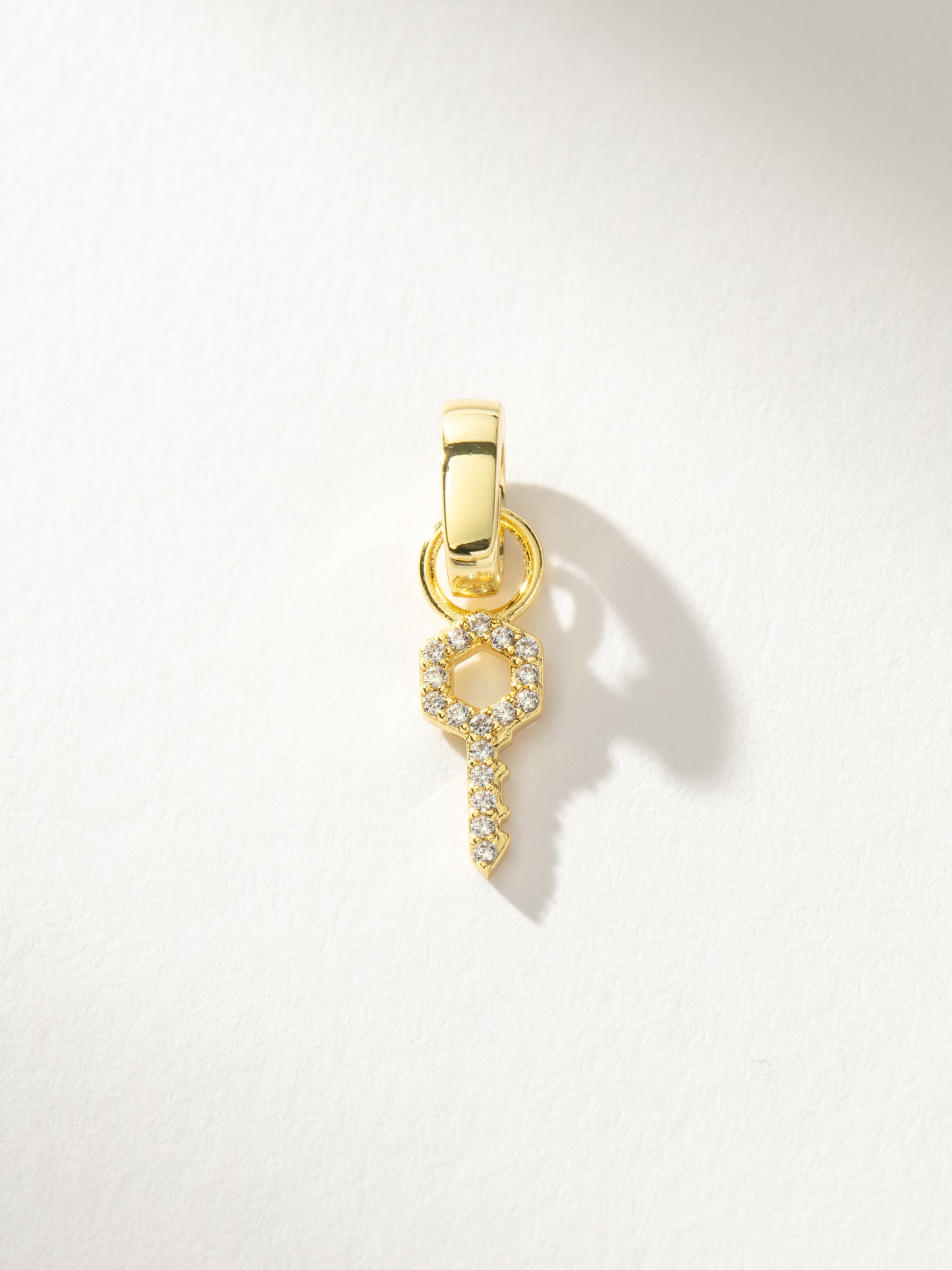 Pavé Key Charm | Gold | Product Image | Uncommon James