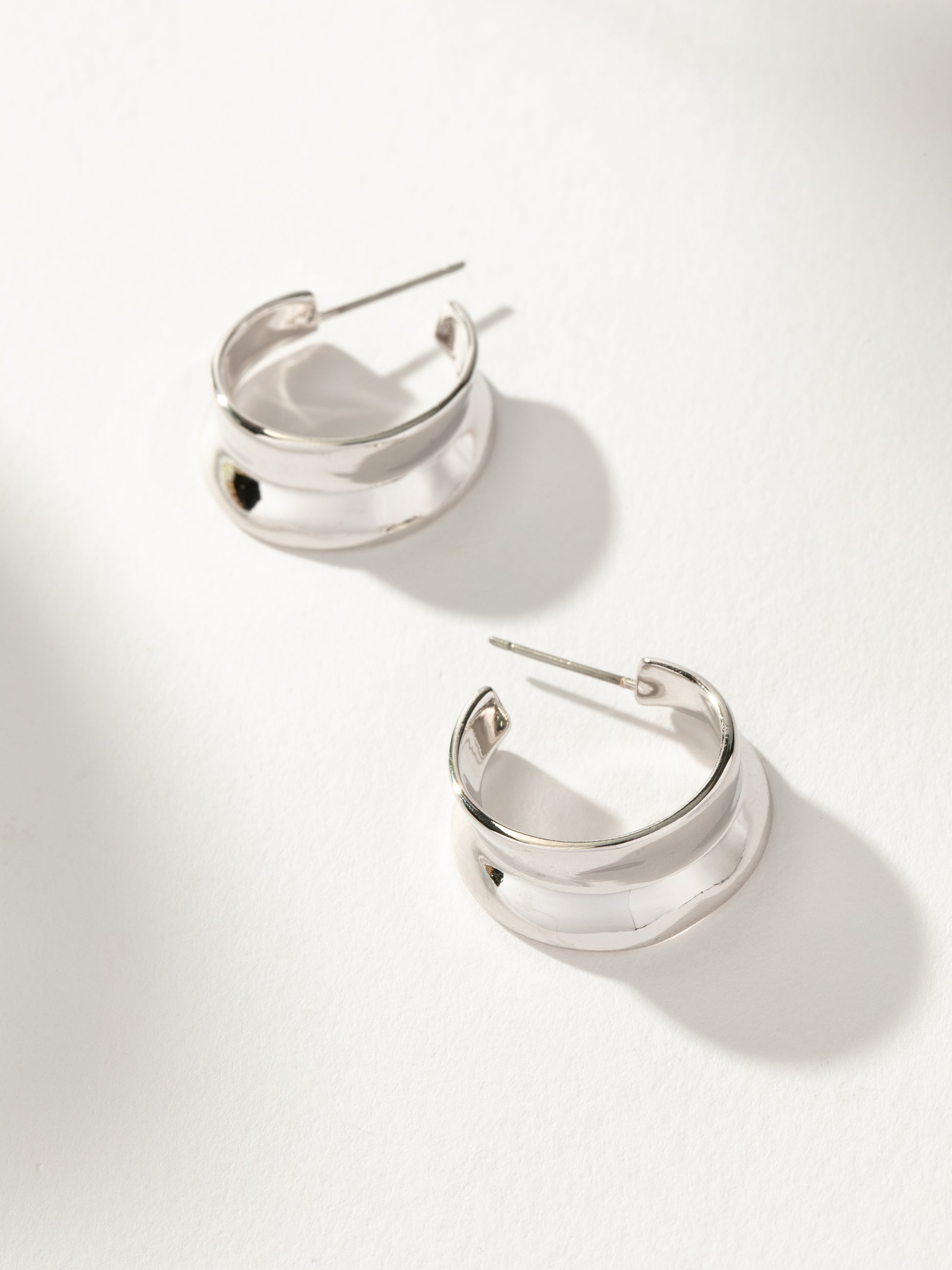 Bold Balance Hoop Earrings | Silver | Product Image | Uncommon James