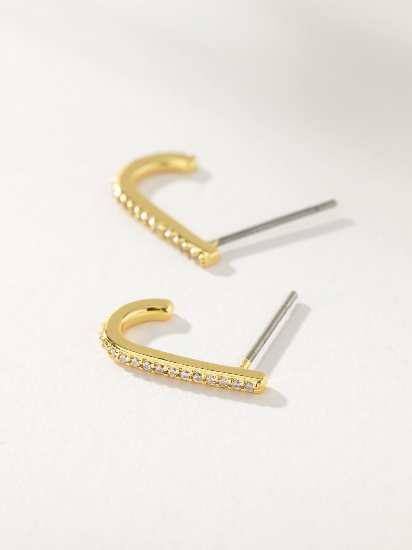 Open Bar Ear Climber | Gold Clear | Product Image | Uncommon James