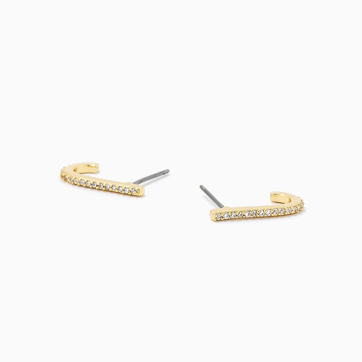 Open Bar Ear Climber | Gold Clear | Product Detail Image | Uncommon James