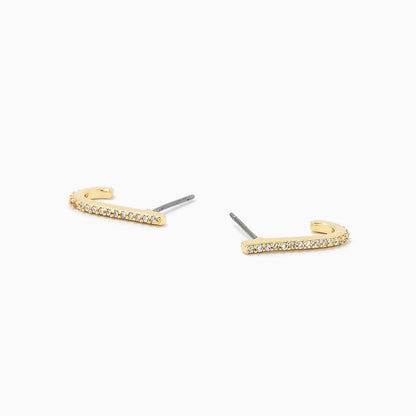 Open Bar Ear Climber | Gold Clear | Product Detail Image | Uncommon James