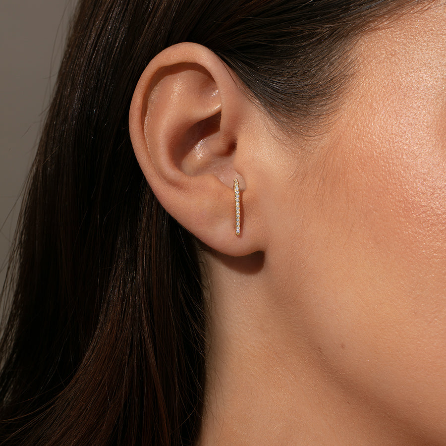 Open Bar Ear Climber | Gold Clear | Model Image 2 | Uncommon James