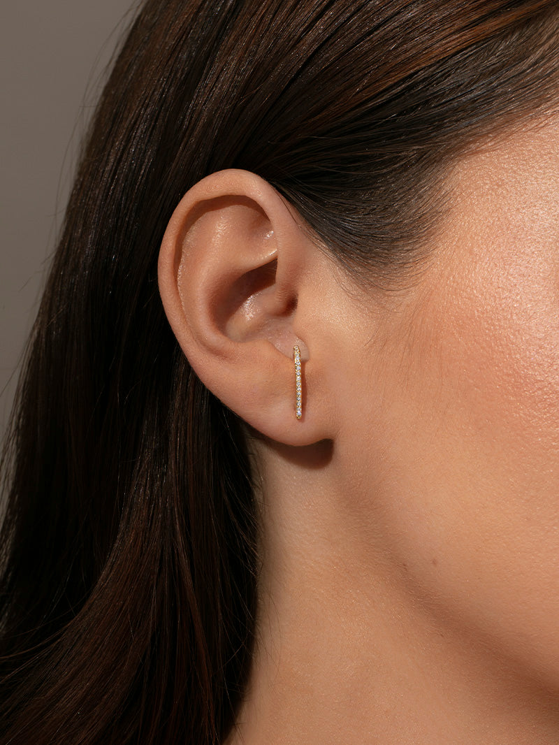 Open Bar Ear Climber | Gold Clear | Model Image 2 | Uncommon James