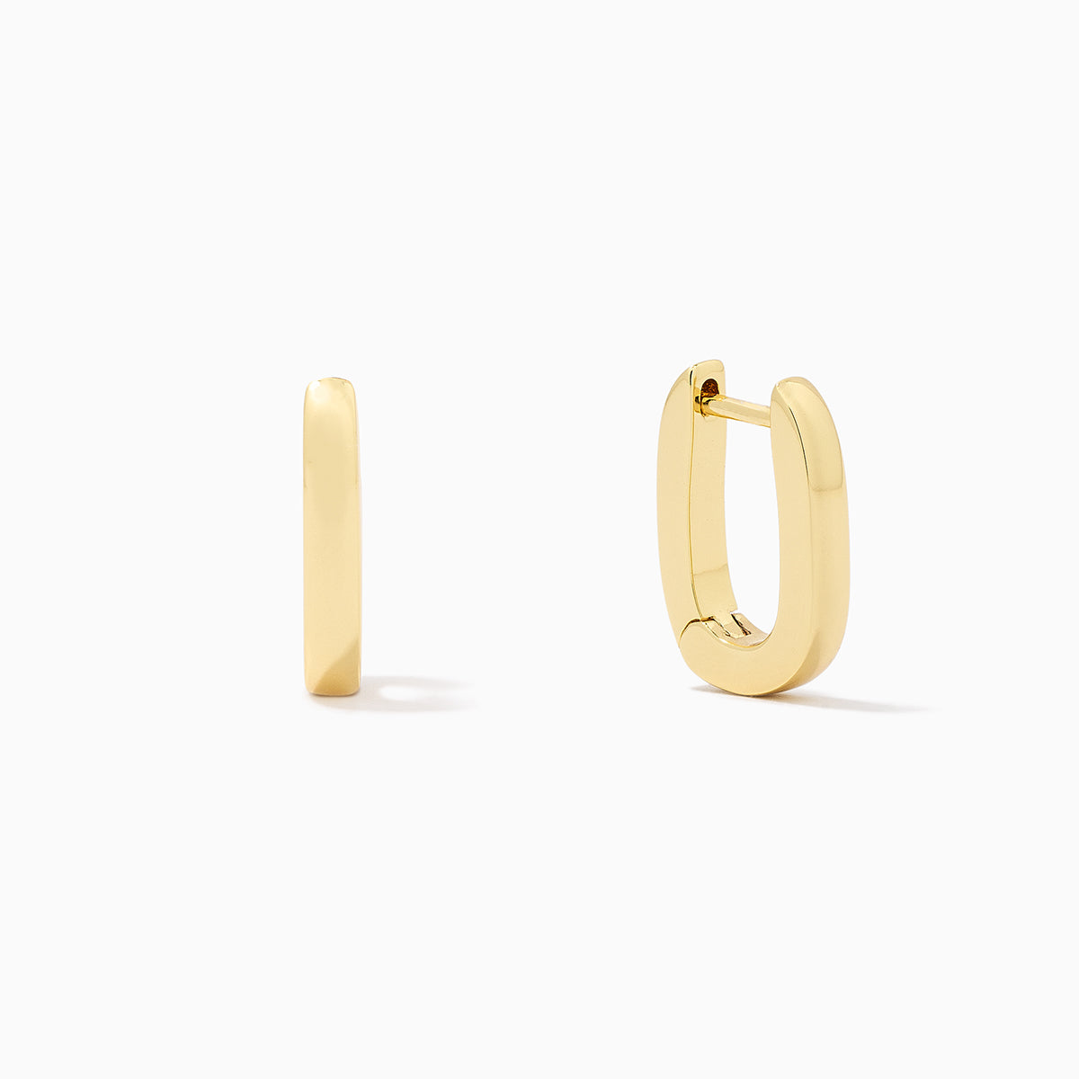 Oval Huggie Earrings in Gold | Hoops and Huggies | Uncommon James