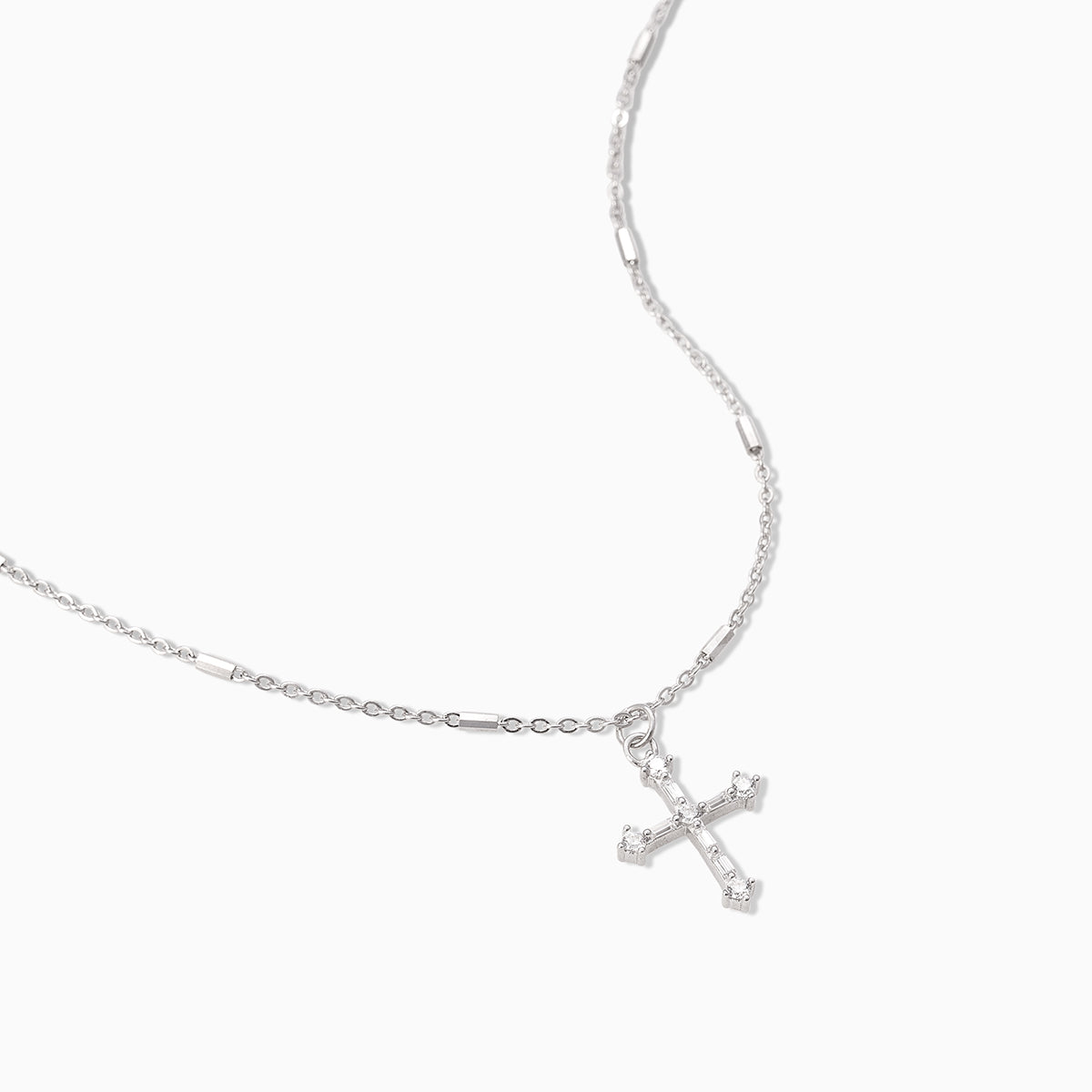 Bold Cross Pendant Necklace | Sterling Silver | Product Detail Image | Uncommon James