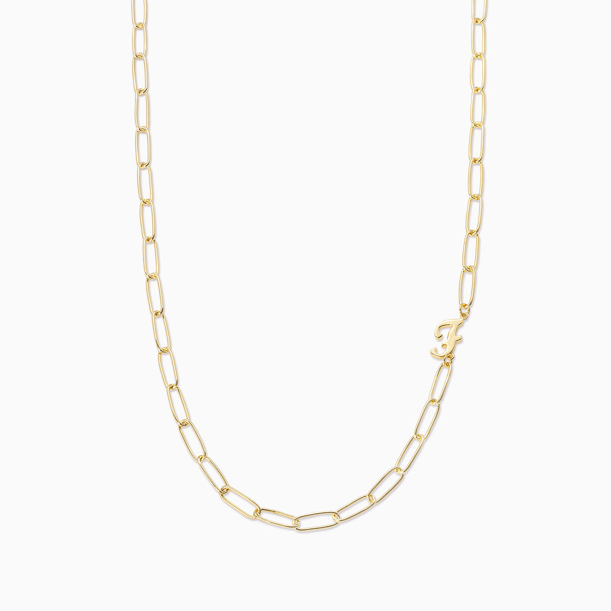 Cursive Initial Necklace | Gold F | Product Image | Uncommon James