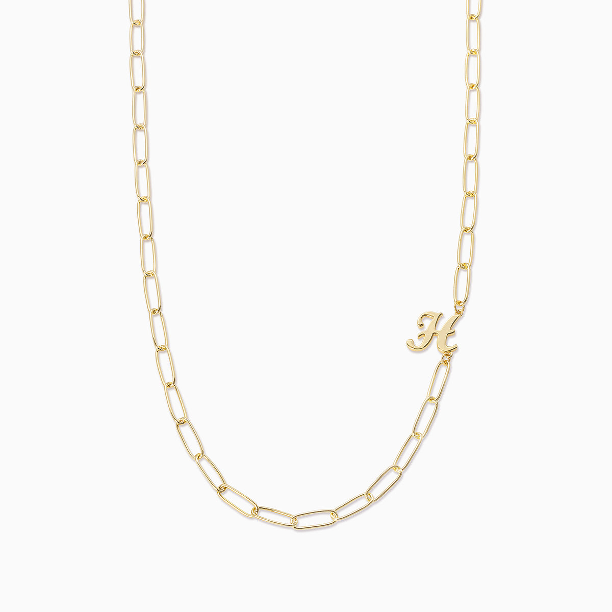 Cursive Initial Necklace | Gold H | Product Image | Uncommon James