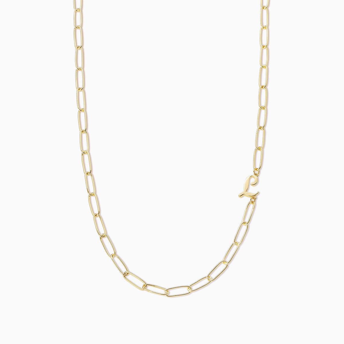 Cursive Initial Necklace | Gold L | Product Image | Uncommon James