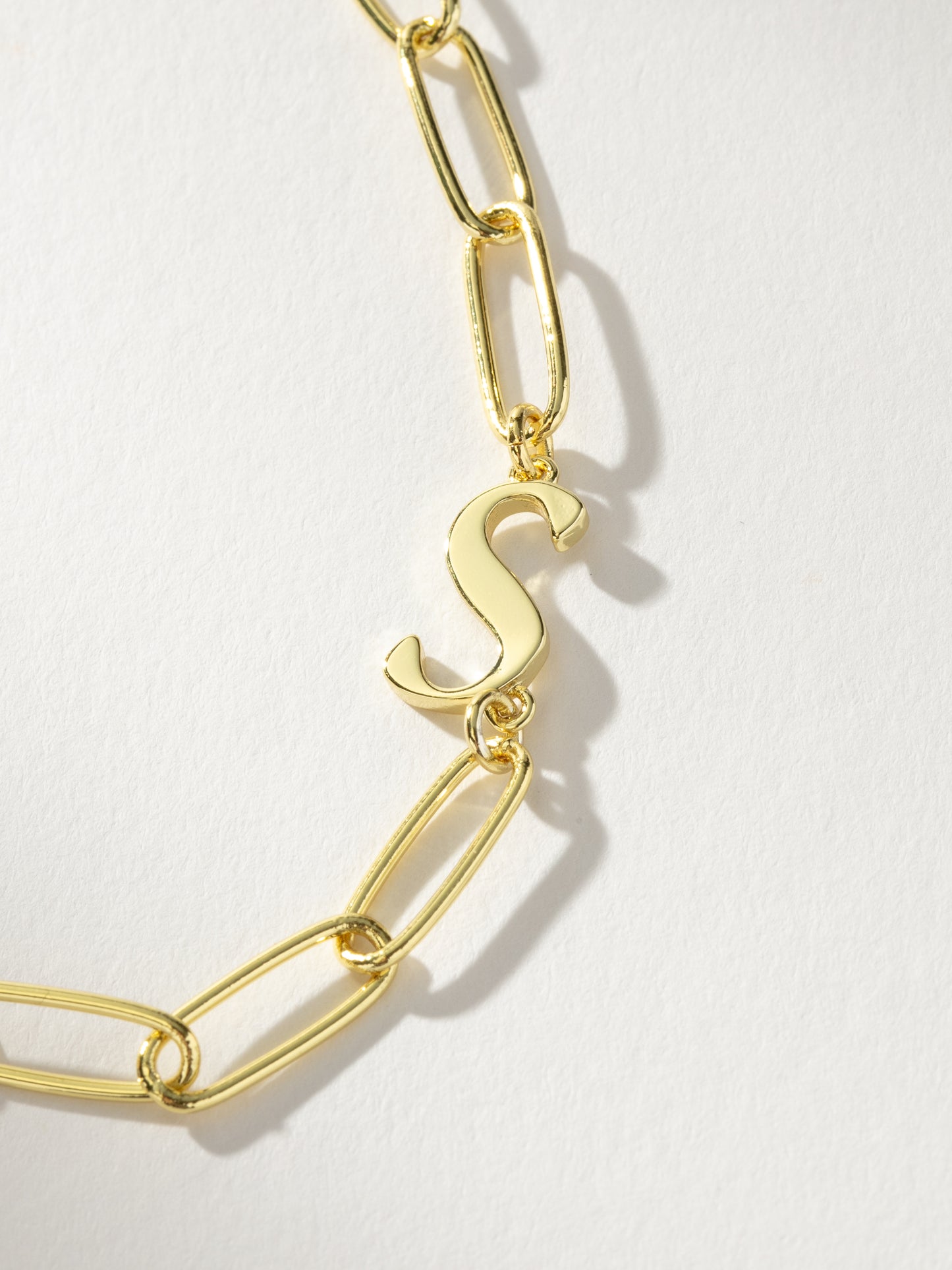 Cursive Initial Necklace | Gold S | Product Detail Image | Uncommon James