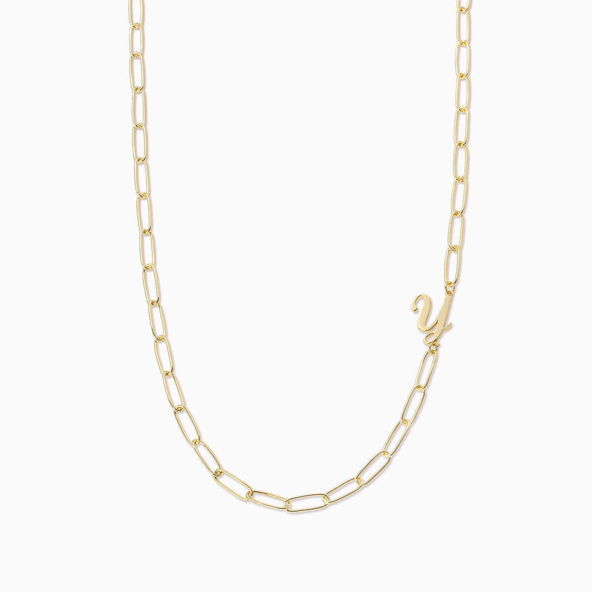 Gold cursive initial on sale necklace