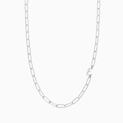Cursive Initial Necklace | Silver E | Product Image | Uncommon James
