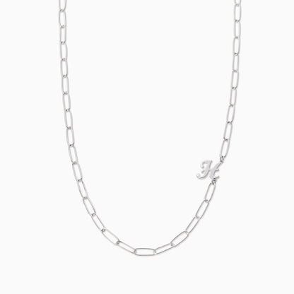 Cursive Initial Necklace | Silver H | Product Image | Uncommon James