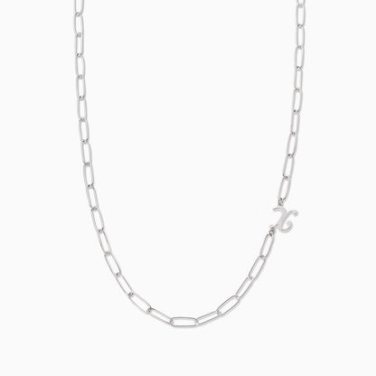 Cursive Initial Necklace | Silver X | Product Image | Uncommon James