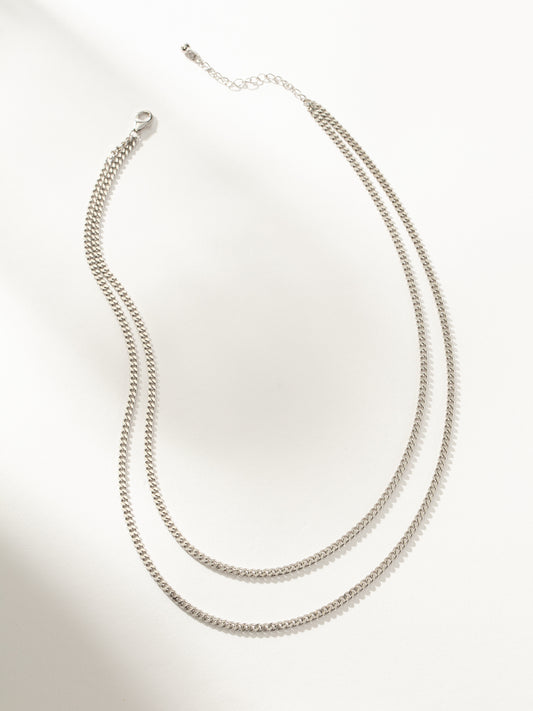 Double Curb Chain Necklace | Sterling Silver | Product Image | Uncommon James