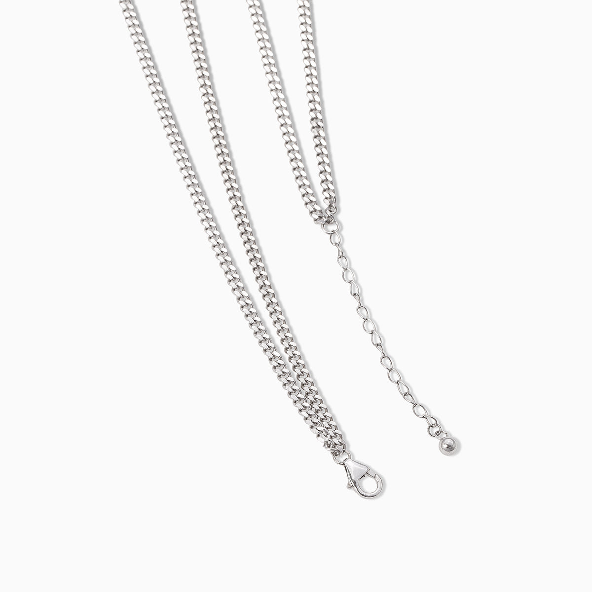 Double Curb Chain Necklace | Sterling Silver | Product Detail Image 2 | Uncommon James