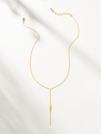 Fish Bone Lariat Necklace | Gold | Product Image | Uncommon James