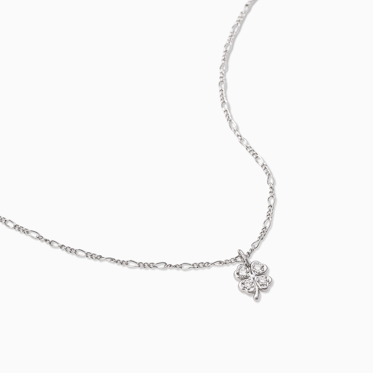 Four Leaf Clover Necklace | Silver | Product Detail Image | Uncommon James