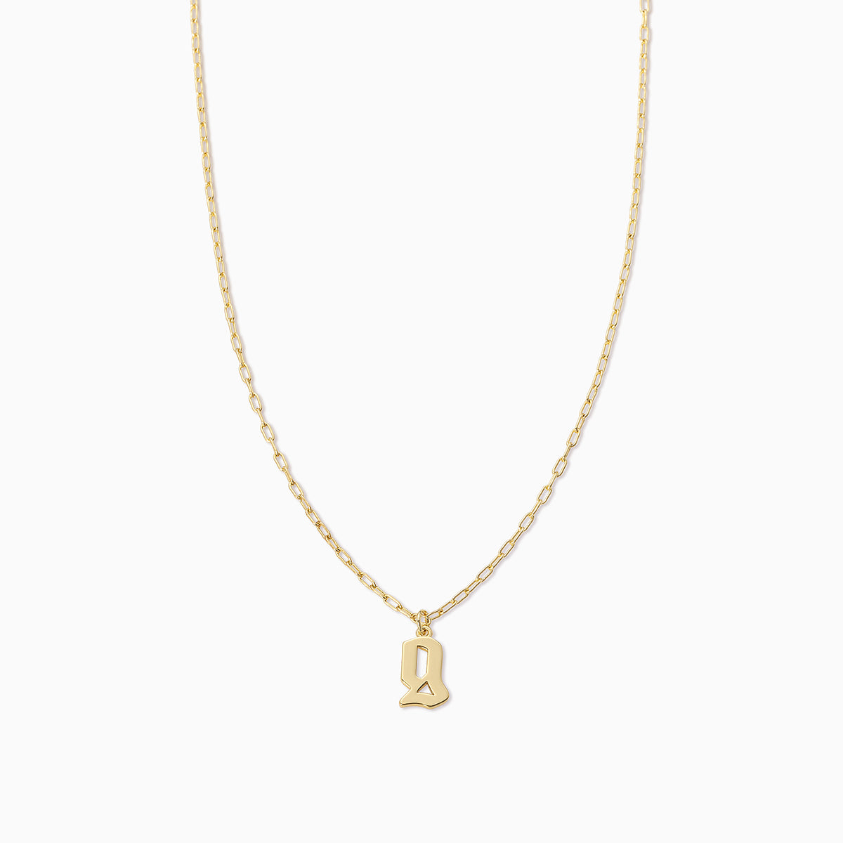 Gothic Initial Pendant Necklace | Gold G | Product Image | Uncommon James