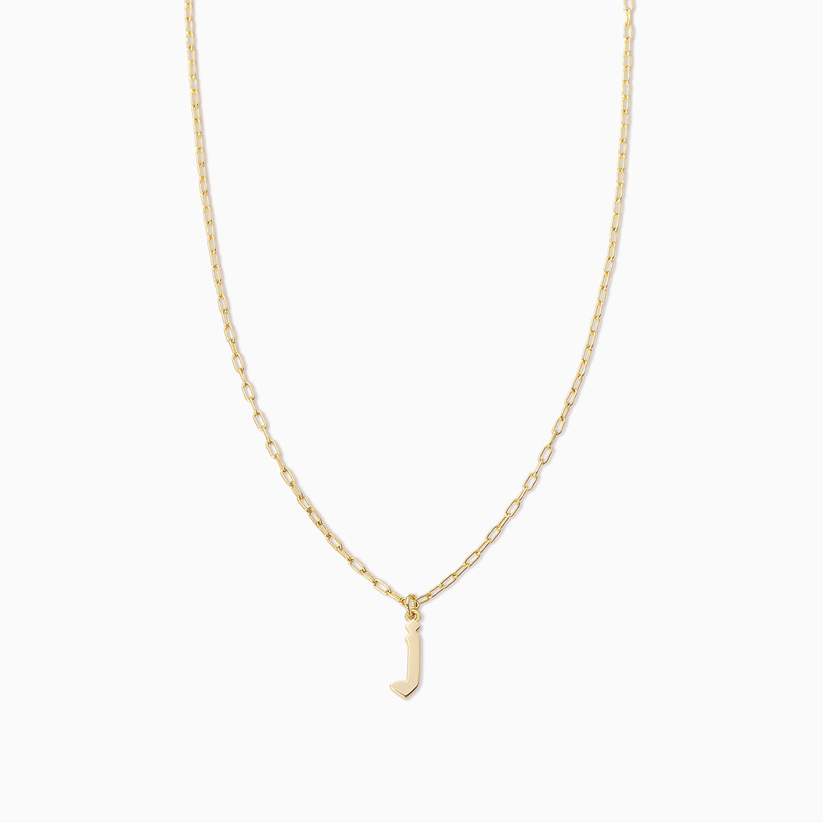 Gothic Initial Pendant Necklace | Gold J | Product Image | Uncommon James