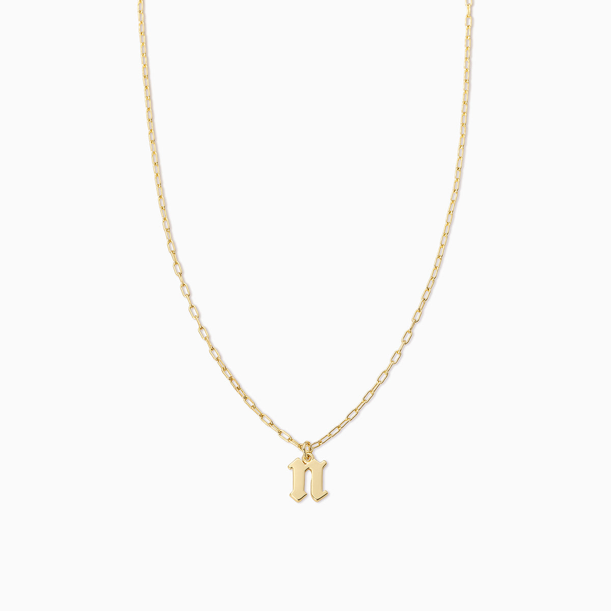 Gothic Initial Pendant Necklace | Gold N | Product Image | Uncommon James