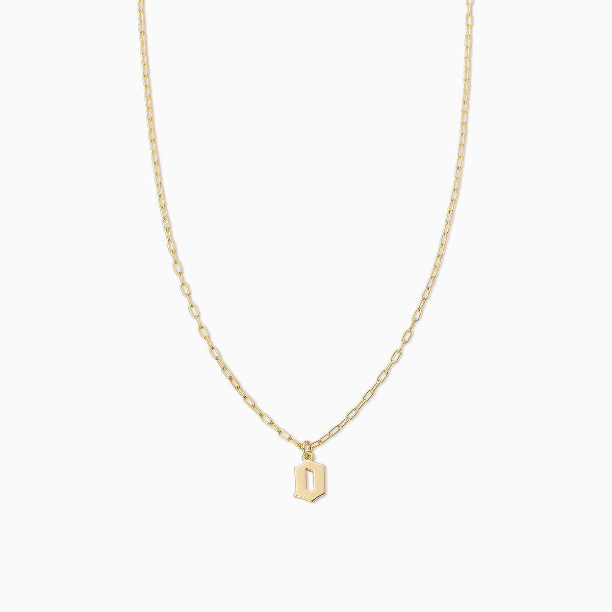 Gothic Initial Pendant Necklace | Gold O | Product Image | Uncommon James
