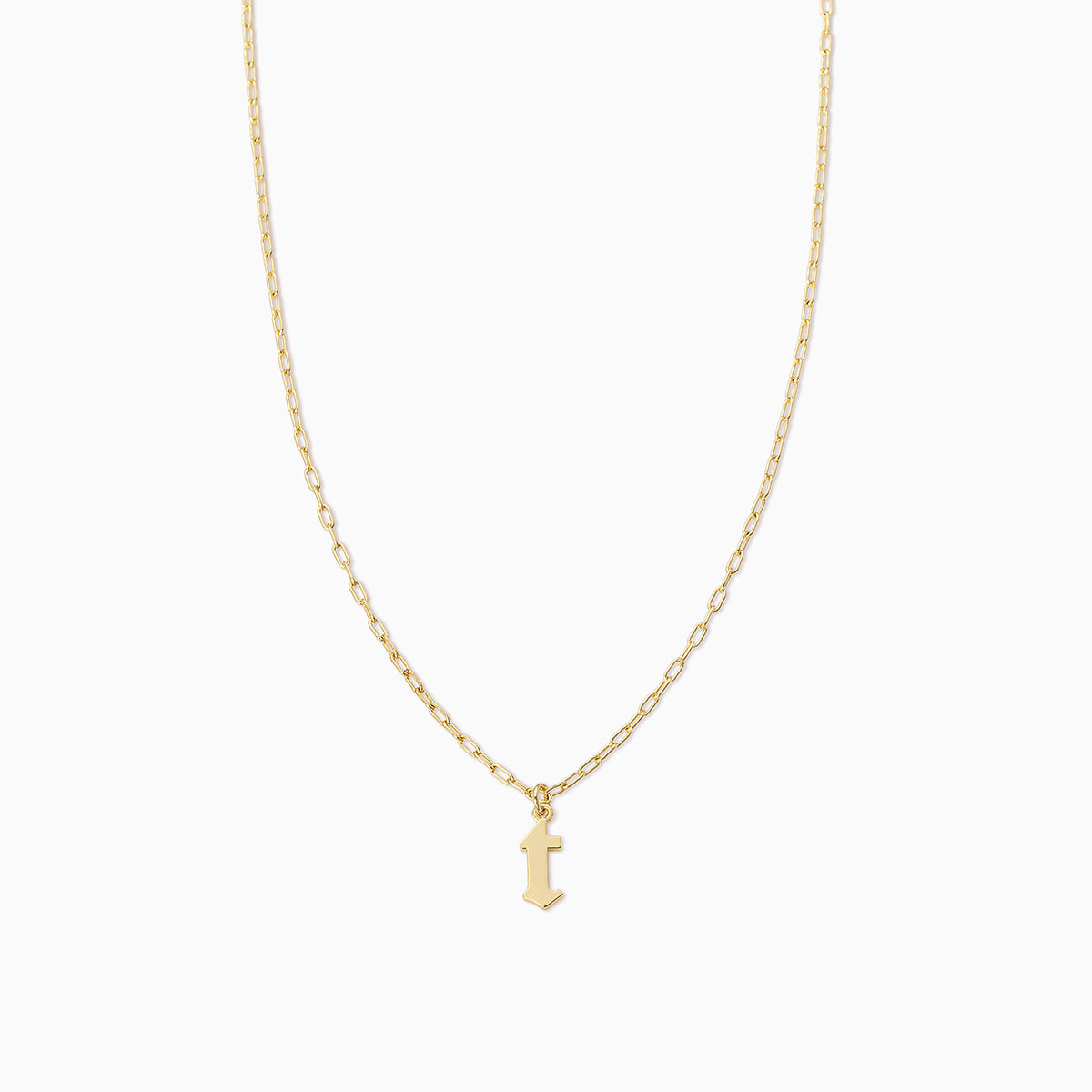 Gothic Initial Pendant Necklace | Gold T | Product Image | Uncommon James