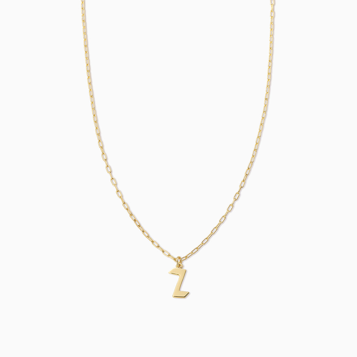 Gothic Initial Pendant Necklace | Gold Z | Product Image | Uncommon James