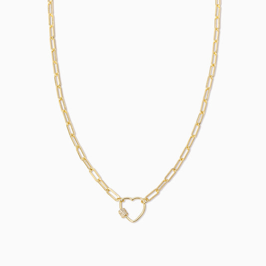 Locked Heart Necklace | Gold | Product Image | Uncommon James