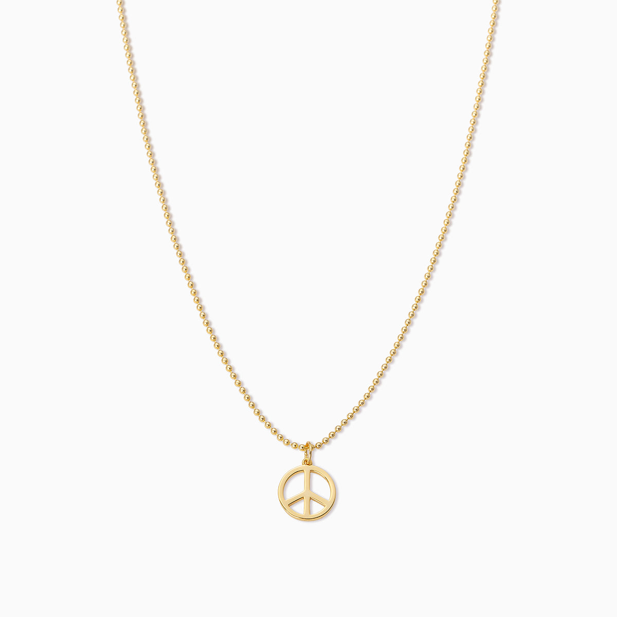 Peace Sign Pendant Necklace | Gold | Product Image | Uncommon James