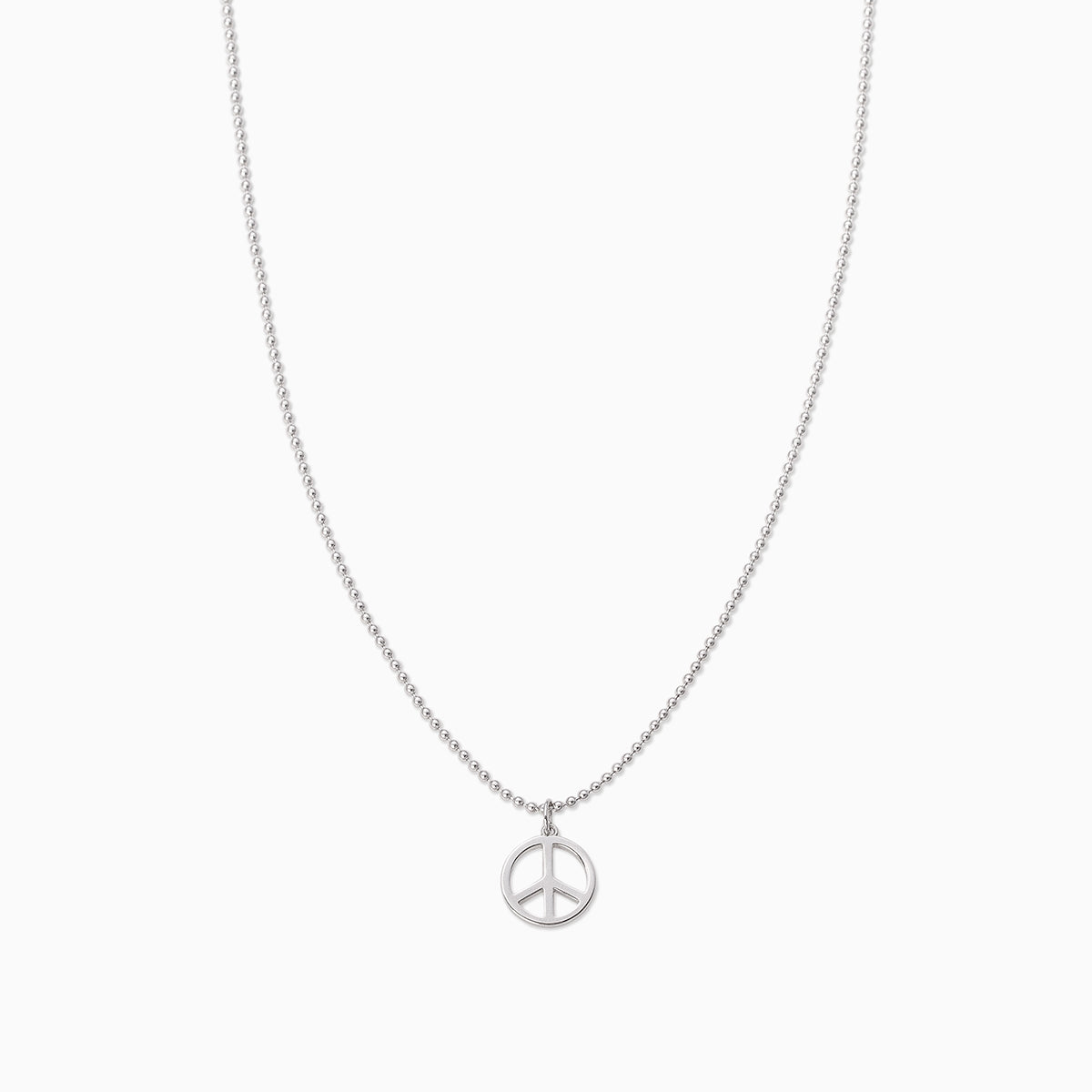Peace Sign Pendant Necklace | Silver | Product Image | Uncommon James