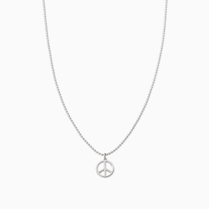 Peace Sign Pendant Necklace | Silver | Product Image | Uncommon James