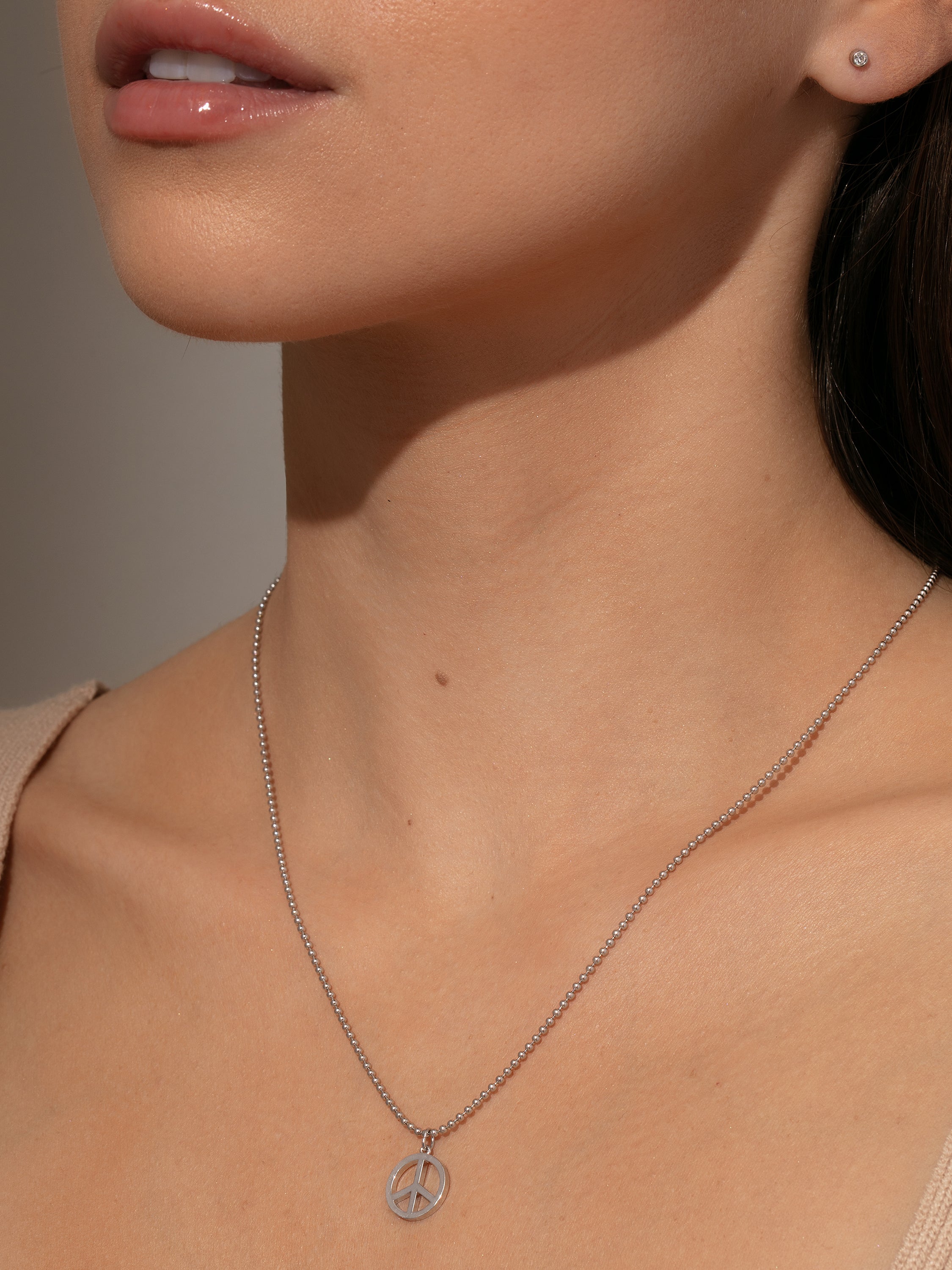 Silver Peace Sign Necklace | Pendant Necklace | Uncommon James