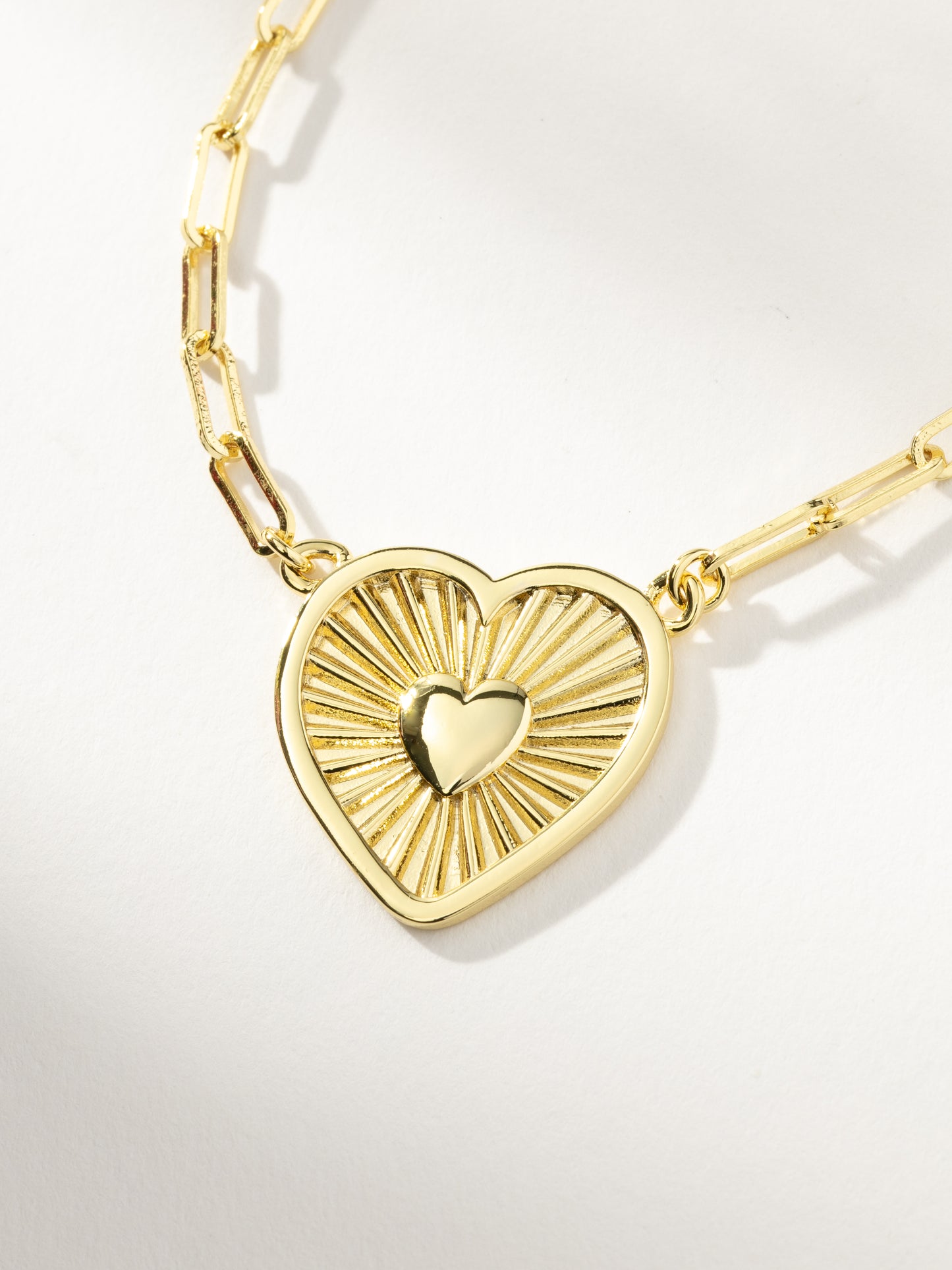 Radiating Heart Necklace | Gold | Product Detail Image | Uncommon James