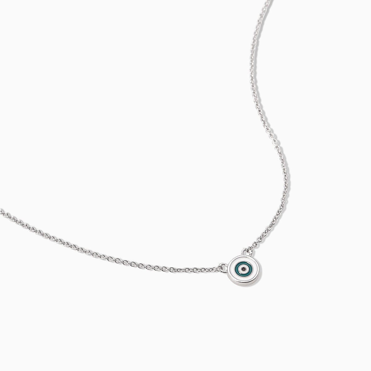 Simple Evil Eye Necklace | Silver | Product Detail Image | Uncommon James