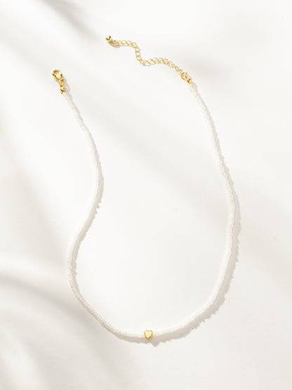 With Love Beaded Necklace | White | Product Image | Uncommon James