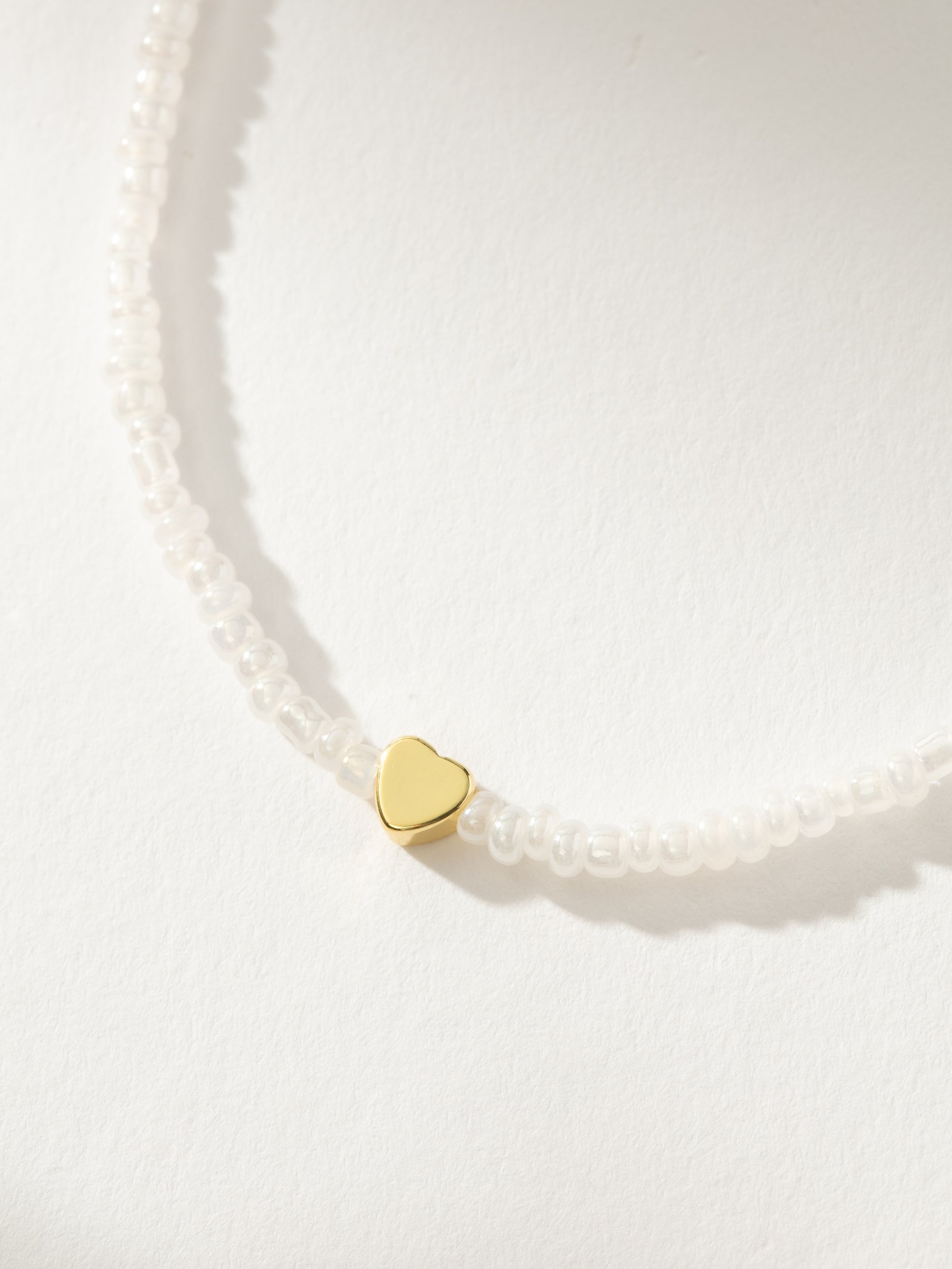 With Love Beaded Necklace | White | Product Detail Image | Uncommon James