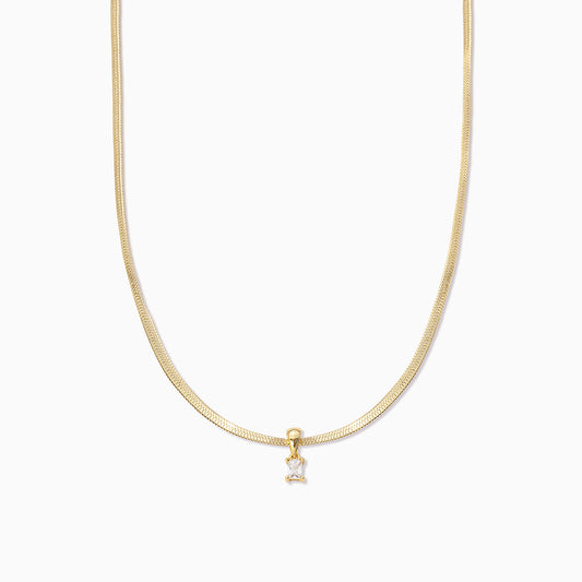 Work It Herringbone Chain Necklace | Gold | Product Image | Uncommon James