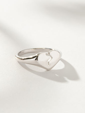 Sterling Silver Broken Heart Ring | Uncommon James