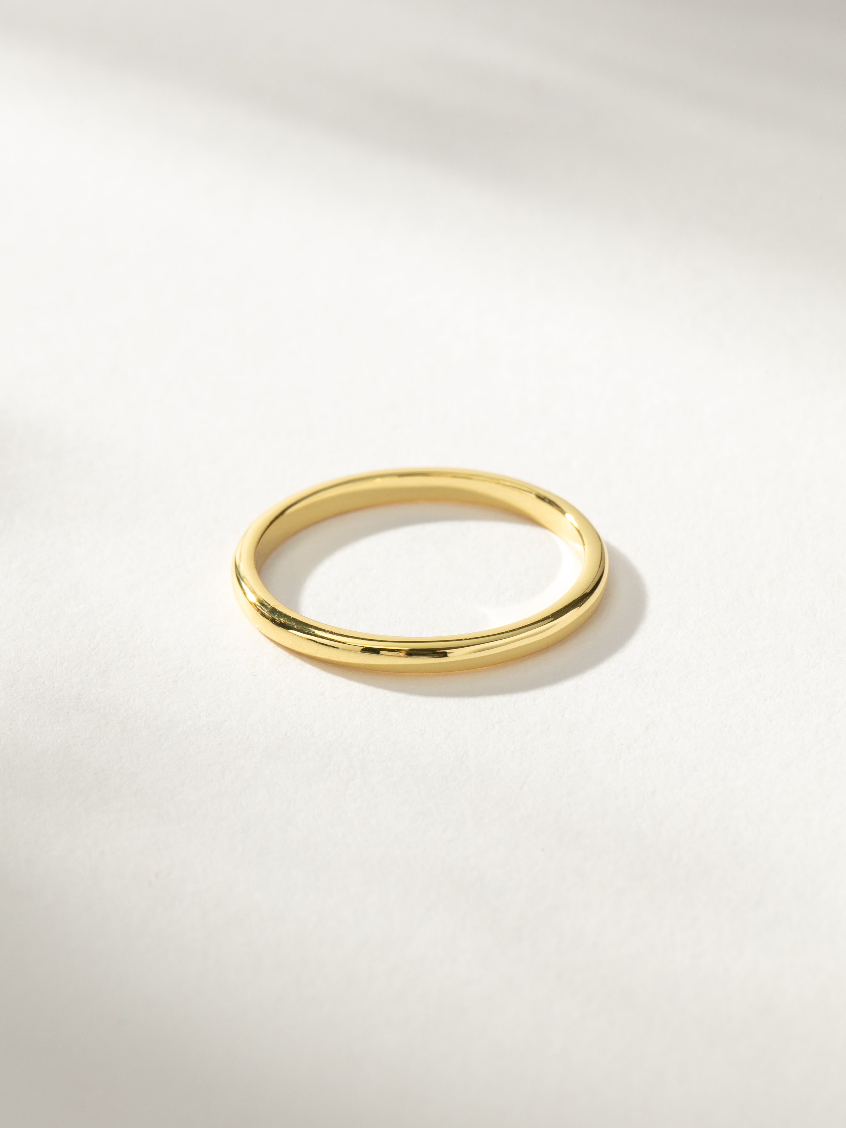 Yellow gold ring outlet - everyday simple band -