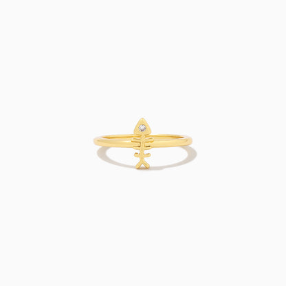 Fish Bone Ring | Gold | Product Detail Image | Uncommon James